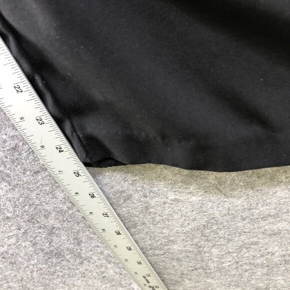 Zara Wide Leg Crop Dress Pants Womens Large L Black Tie Waist High Rise - Picture 7 of 9